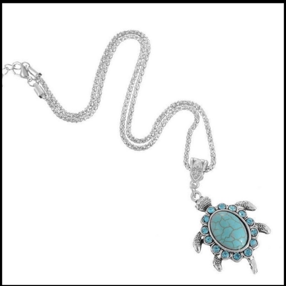 Turquoise 🐢 turtle necklace - Picture 2 of 3